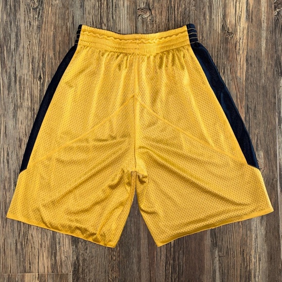 Unbranded Reversible Mens Dazzle Basketball Shorts No Size Tag Blue Gold White - Picture 6 of 9